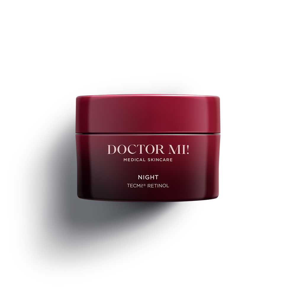 DOCTOR MI! REGENERATING NIGHT CREAM straffende Anti Aging Nachtcreme mit Retinol TECMi!® Technologie für Verträglichkeit und hochwirksam, roter Tiegel