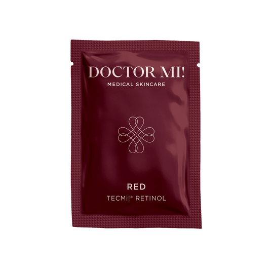 DOCTOR MI! RED BOOSTER tiefenwirksame Anti-Aging-Pflege mit Retinol TECMi!® Technologie in roter Testverpackung für fortgeschrittene Hauterneuerung